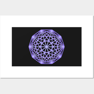 Light Peri Purple Polyhedron Geometric Shape Posters and Art